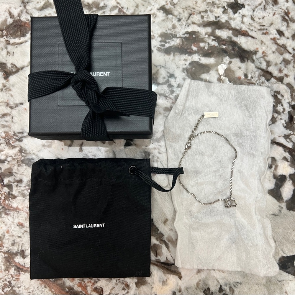 Saint Laurent Silver Chain Bracelet